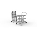 Luxor WSCC-3 Three-Shelf Collapsible Wire Utility Cart