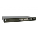 LevelOne GEP-2821 28-Port Gigabit PoE Switch - 802.3af/at PoE - 24 PoE Outputs - 2x Gigabit RJ45 & 2x Gigabit SFP Uplink