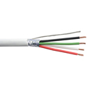 Liberty 22-4C-PSH-WHT Commercial Grade 22 AWG 4-Conductor Plenum Shielded General Purpose Cable - 1000 Foot Reel - White