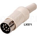 LXS31 In-line 3-Pin DIN Male Cable End Connector