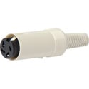 In-line 4 Pin DIN Female Cable End Connector