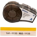 Brady M21-1250-427 1.25 Inch x 14 Ft Self-Laminating Vinyl Wrap Around Labels with Ribbon for M21 Printers