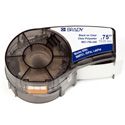Photo of Brady M21-750-430 Clear Polyester Black on White/Translucent Label Tape 3/4 Inch x 21 Feet