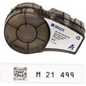 Brady M21-750-499 Aggressive Adhesive Multi-Purpose Nylon Labels w/ Ribbon for M21 Printers Black on White 3/4inx16 Ft