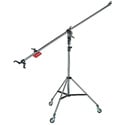 Manfrotto 025B Pro Lighting Stand with Super Boom Arm Included - Black