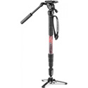 Photo of Manfrotto MVMELMIIA4LIVE Element MII Aluminum Video Monopod Kit with Fluid Base & Secured Fluid Head - 8.82 lbs Payload