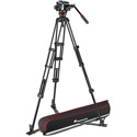 Photo of Manfrotto MVK504TWINGA 504X Fluid Video Head with Aluminum Twin Leg Tripod with Ground Spreader