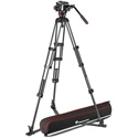 Photo of Manfrotto MVK504TWINGC 504X Fluid Video Head with Carbon Fiber Twin Leg Video Tripod and Ground Spreader