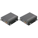 Photo of Stereo Audio Dual RCA to ST Fiber Optic Extender / Converter Set Single Mode 1550nm DFB