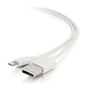 Photo of Middle Atlantic 35498 1M USB A Male to Lightning Male Sync and Charge Cable - White - 3.3 Feet