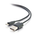 Photo of Middle Atlantic 35499 1M USB A Male to Lightning Male Sync and Charging Cable - Black - 3.3 Feet