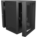 Middle Atlantic CWR-18-30VD4 - 18RU Swing Wall Rack w/ Door - 12-24 Threaded Rackrail w/ Rear Latch Lock - 26-Inch Depth