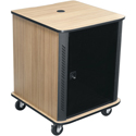 Middle Atlantic RFR-1628CR RFR Series 16RU Mobile Reference Furniture Rack for Presentations - 350lb Capacity