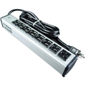 Photo of Middle Atlantic Wiremold UL205BD Commercial Plug-In Outlet Center - 8 Receptacles - 120V/15A - Gray - 15 Ft Cord