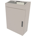 Middle Atlantic VWM-PD-6-36K-PW 6RU Low Profile Wall Rack Plexi Top - 36 Inches Deep - Putty
