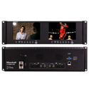 Marshall V-702W-12G Dual 7-Inch 3RU Rackmount 12G Monitor with Waveform / HDMI and 12G-SDI Inputs