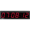 Masterclock TCDS46-RED 6-Digit Digital Time Code Clock with 4-Inch Red LED Display - BNC & Terminal Block