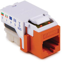 Photo of HellermannTyton RJ45FC5E-ORN CAT5e 110 Punchdown Keystone Module - Orange