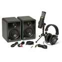 Mackie Content Creation Bundle with CR3-X Monitors - EM-USB Condenser Microphone & MC-100 Headphones