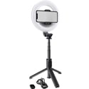 Photo of Mackie mRING-6 6 Inch Battery-Powered Ring Light with Convertible Selfie Stick/Stand and Remote