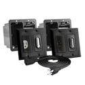Midlite 2A46-B Decor Recessed In-Wall HDTV Power Solution Receptacle Kit - Black