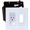 Photo of Double Gang Decor Recessed Receptacle HDTV Plate Kit Light Almond