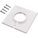 Midlite 2GSWH Double Gang Splitport Plate - White