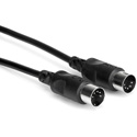 Black Midi Cable 5-Pin DIN Male to 5-Pin DIN Male 1 Foot