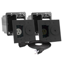 Photo of Midlite A2GESR-B-3 Power+Port HDTV Double-Gang Power Solution Kit - Black - 3 Foot