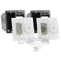 Photo of Midlite A2GESR-W-3 Power+Port HDTV Double-Gang Power Solution Kit - White - 3 Foot