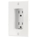 Photo of Midlite DDR12515-WH Single-Gang Tamper-Resistant Discreet Decor Recessed Power Outlet - White