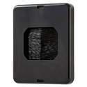 Midlite SBPB-B Single-Gang Small Brush Plate - Black Brush - Black Plate - 10/Pack