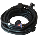 Photo of Milspec D12422050 STW 12/3 ProCap Bracket Multi-Outlet Cord - Outlets at 10FT Intervals - Black - 50 Foot