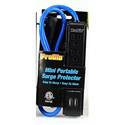 Photo of Milspec D12611066 3 Outlet / 2 USB Mini Portable Surge Protector with 3 Foot Cord - Blue