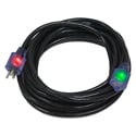 Milspec D17448025 ProGlo Cordset 12/3 AC Extension Cord w/CGM Black - 25 Foot