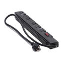 Photo of Milspec D19005671 7 Outlet Surge Strip with 3 Foot Cord - Black