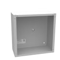 Milbank 12126-SC1 12x6x12 ANSI61 Gray NEMA Type 1 Steel Wall Enclosure w/Screw Cover & Teardrop Mounting Slots