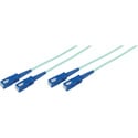 Camplex Premium Bend Tolerant Fiber Patch Cable OM3 Multimode Duplex SC to SC - Aqua - 1 Meter