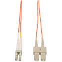 Camplex MMD62-LC-SC-001 Premium Bend Tolerant Fiber Patch Cable OM1 Multimode Duplex LC to SC - Orange - 1 Meter
