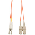 Camplex Premium Bend Tolerant Fiber Patch Cable OM1 Multimode Duplex LC to SC - Orange - 1 Meter