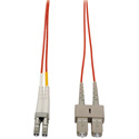 Photo of Camplex Premium Bend Tolerant Fiber Patch Cable OM1 Multimode Duplex LC to SC - Orange - 2 Meter