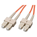 Camplex Premium Bend Tolerant Fiber Patch Cable OM1 Multimode Duplex SC to SC - Orange - 1 Meter