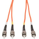 Camplex Premium Bend Tolerant Fiber Patch Cable OM1 Multimode Duplex ST to ST - Orange - 1 Meter