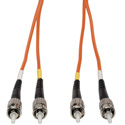 Photo of Camplex MMD62-ST-ST-003 Premium Bend Tolerant Fiber Patch Cable OM1 Multimode Duplex ST to ST - Orange - 3 Meter