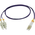 Photo of Camplex MMDM4-LC-SC-001 OM4 Premium Bend Tolerant Multimode Duplex LC to SC Fiber Patch Cable - Purple - 1 Meter