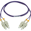 Camplex OM4 Premium Bend Tolerant Multimode Duplex SC to SC Fiber Patch Cable - Purple - 1 Meter