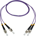 Camplex MMDM4-ST-ST-001 OM4 10/40/100G Multimode Duplex ST to ST Fiber Patch Cable - Purple - 1 Meter