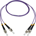 Photo of Camplex OM4 Premium Bend Tolerant Multimode Duplex ST to ST Fiber Patch Cable - Purple - 10 Meter