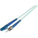 Camplex Premium Bend Tolerant Fiber Patch Cable OM3 Multimode Simplex ST to LC - Aqua - 1 Meter