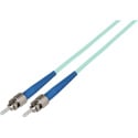 Camplex Premium Bend Tolerant Fiber Patch Cable OM3 Multimode Simplex ST to ST - Aqua - 1 Meter